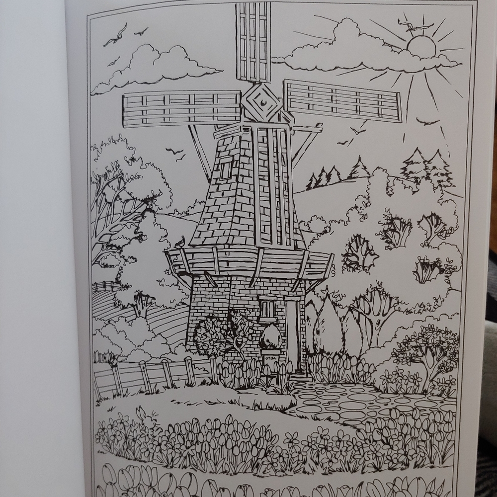 Creative Haven "Spring Scenes" Color Book - Picture 11 of 12